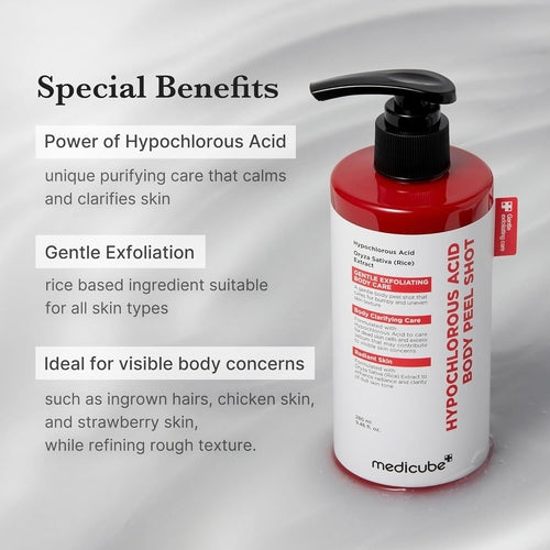 medicube Hypochlorous Acid Peel Shot Duo for Face & Body: Hypochlorous