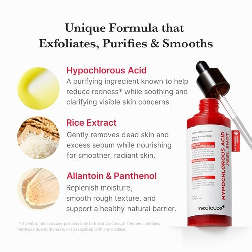 medicube Hypochlorous Acid Peel Shot Duo for Face & Body: Hypochlorous