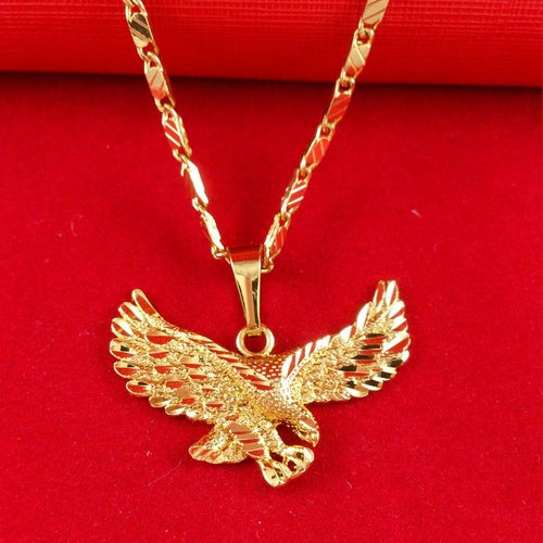 Wholesale - 24K gold filled Jewelry Male Necklace Ambition big eagle